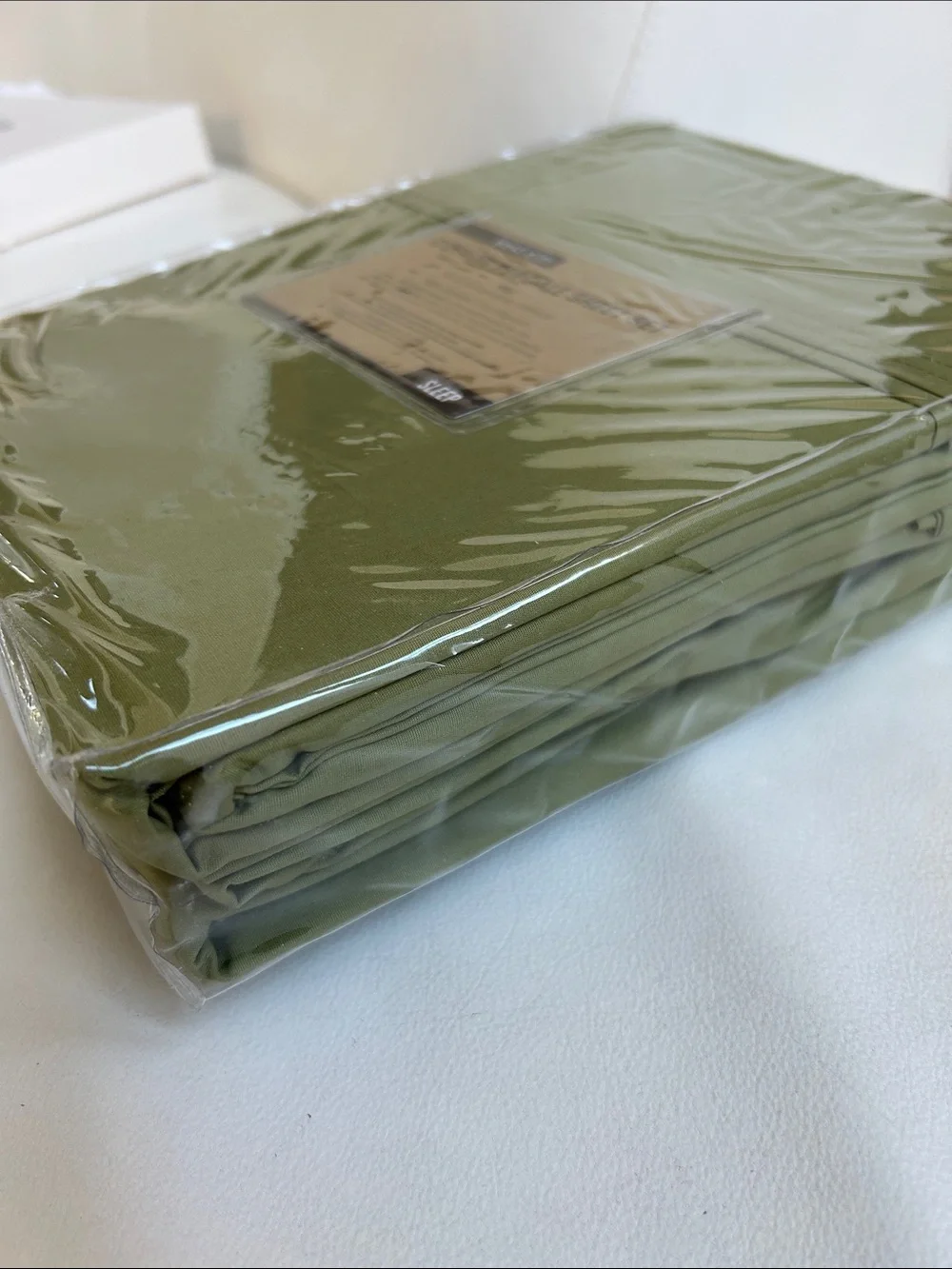 West Elm Green Cotton Percale Sheet Set